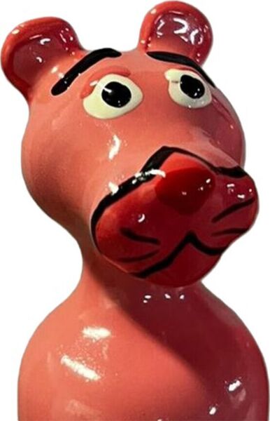 Rolig kondom Condomerie Pink Panther i latex, handmålad