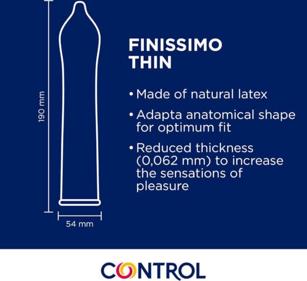 Förpackning med 144 Control Finissimo Senso kondomer