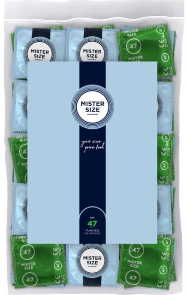 Kartong med 100 kondomer från Mister Size