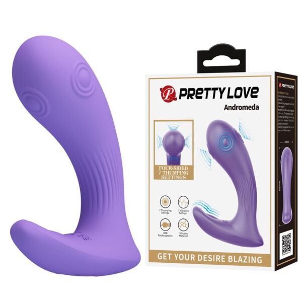 Vibrator med dubbel stimulering Pretty Love Andromeda i lila