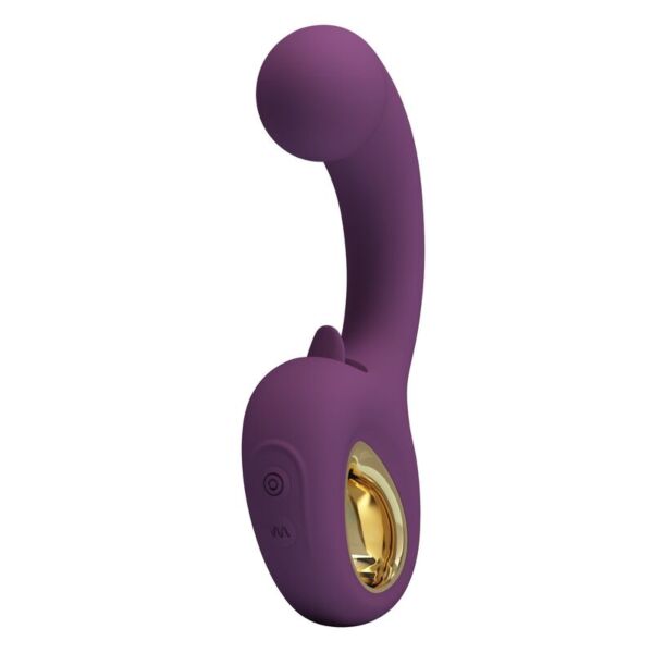 Vibrator med dubbel stimulering Pretty Love Brynnlee i lila, med yttre tunga