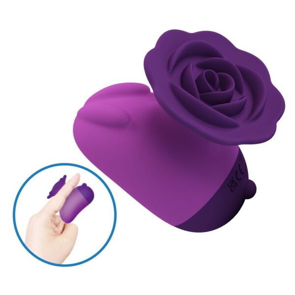 Klitorisvibrator Pretty Love Rabbit med 7 lägen, lila och med blomformat huvud