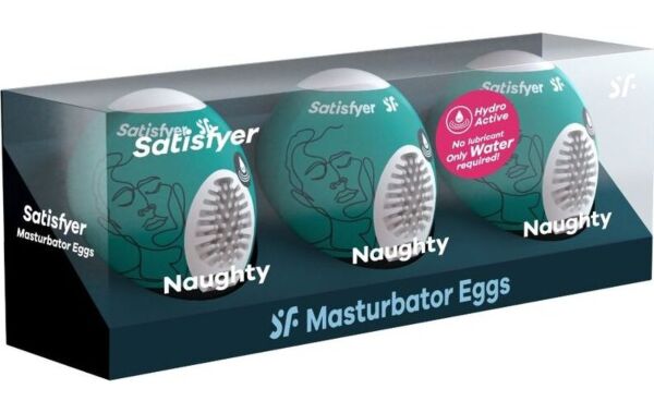 Set med tre masturbatorägg Satisfyer Masturbator Egg Set Naughty