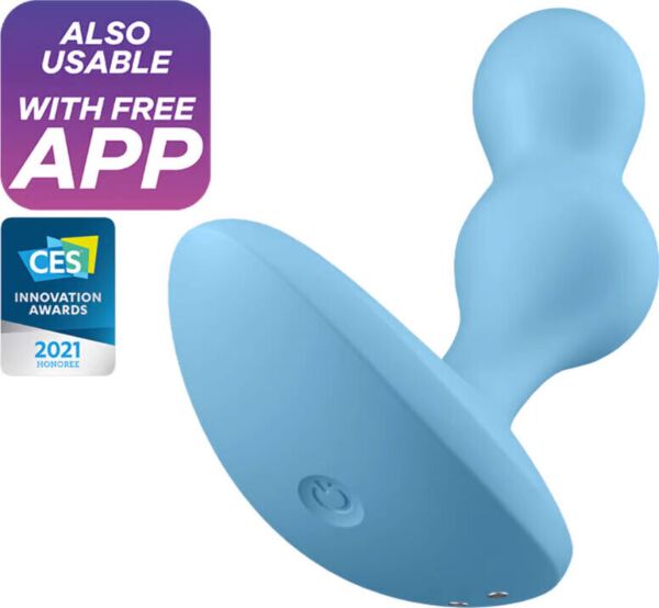 Analvibrator Satisfyer Deep Diver med två kulor och bred bas