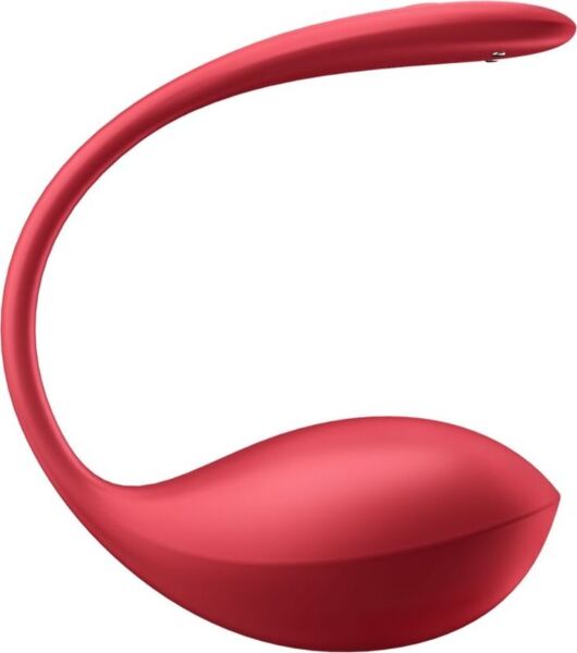 Röd Satisfyer Shiny Petal-vibrator med flexibel design