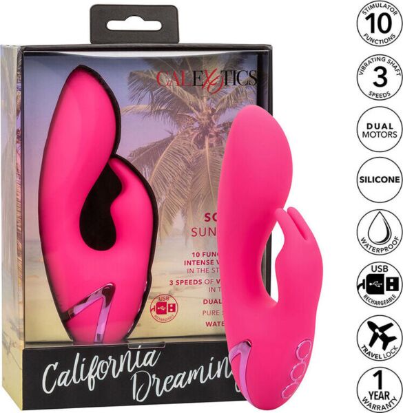 Rabbitvibrator CalExotics So. Cal Sunshine från kollektionen California Dreaming, i rosa