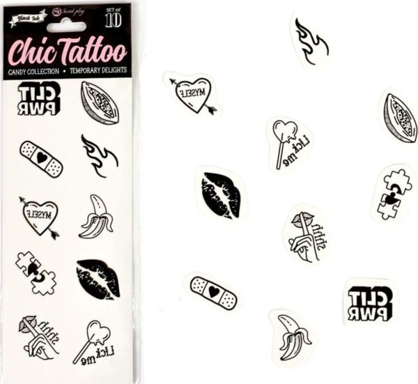 Set med temporära tatueringar Secret Play Candy Collection