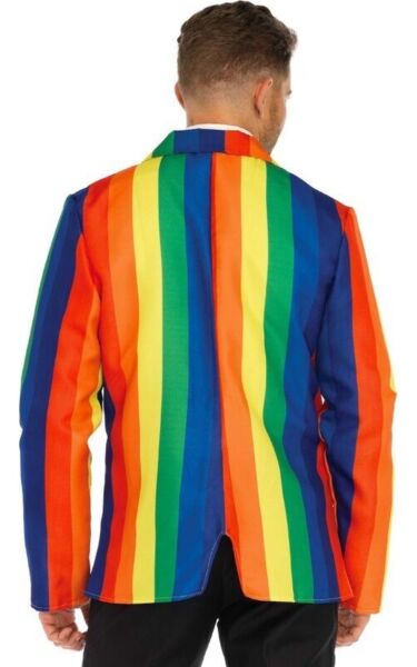 Maskeraddräkt Leg Avenue Blazer och Slips Regnbåge, med blazer och slips i regnbågsmönster