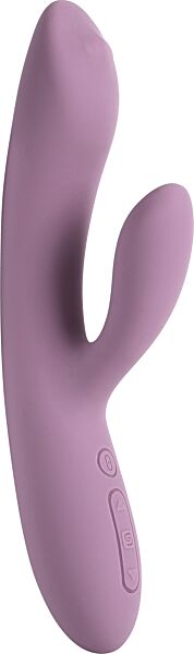 Rabbitvibrator Svakom Trysta Neo med kula för G-punkten och extern stimulator