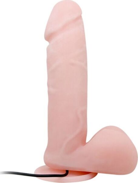 Realistisk vibrator Baile BW-008017BRSY med testiklar och sugkopp i basen