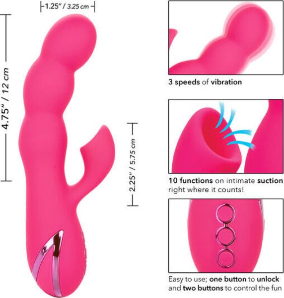 Rabbitvibrator CalExotics Oceanside Orgasm från kollektionen California Dreaming, i rosa