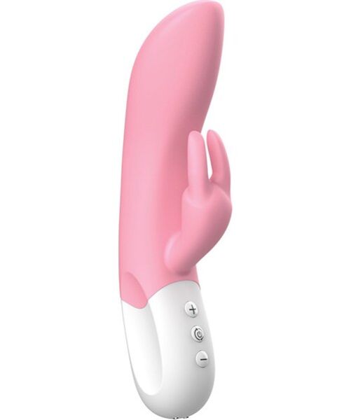 Rabbitvibrator Liebe Mighty Rabbit, med böjt skaft och kaninformad stimulator