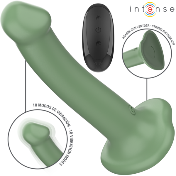 Grön vibrator Intense Becca med sugkopp och fjärrkontroll