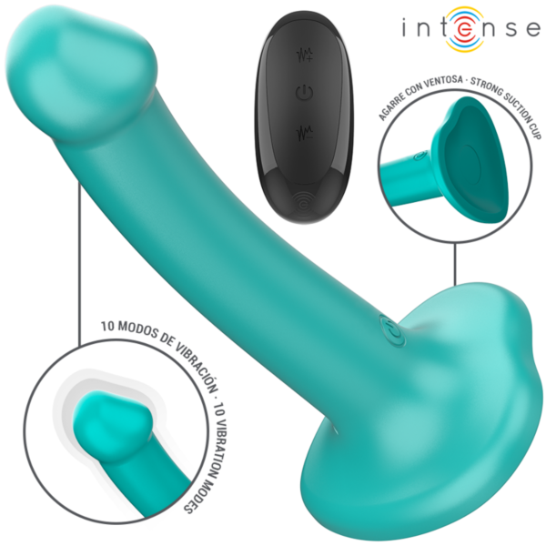 Vibrator Intense Katie i blå silikon med fjärrkontroll