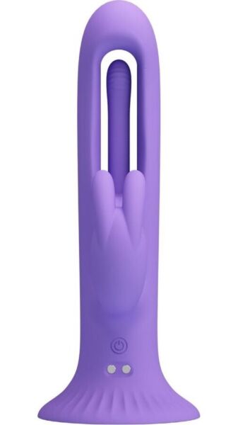 Lila rabbitvibrator Pretty Love Killmoulis med tungfunktion