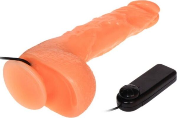 Realistisk vibrator Baile med fjärrkontroll och sugpropp i basen