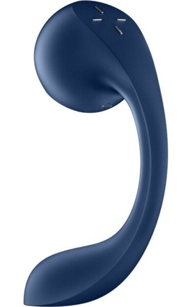 Satisfyer Pro+ Wave 4 Connect App i mörkblått, med huvudet för tryckvågor och delen för G-punkten