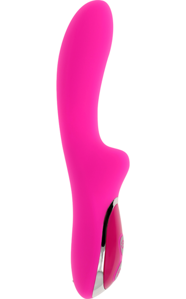 Rabbitvibrator Ohmama Magnetic Charge 21 cm i rosa, med sin lilla kaninarm