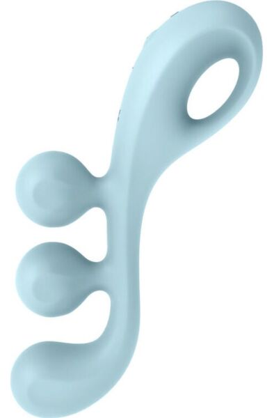 Vibrator Satisfyer Tri Ball 2 i blått, med sina tre kulor och ringen att hålla i