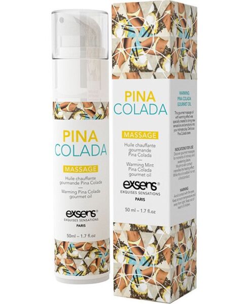 Massageolja Exsens Warming Gourmet, som engångsdos på 3 ml och i flaska på 50 ml