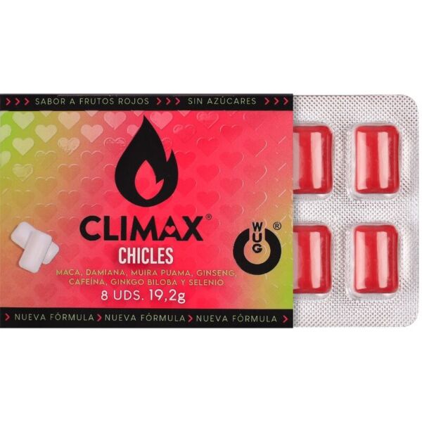 Förpackning med WUG Climax-tuggummin
