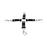 Restraints Bound Leather 4 Way Hog Tie med säkerhetsremmar