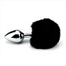 Buttplug Furry Fantasy Bunny Tail med syntetisk svans Negro