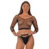 Lingerie Set Lace by LJ Fence Net Crop Top och Bottoms
