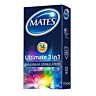 Kondom Mates Ultimate 3 in 1 Ribbad och Dotted