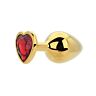 Buttplug Toosh Heart Shaped Gold med juvelerad bas