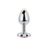 Buttplug Toosh Heart Shaped Silver med röd sten