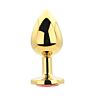 Buttplug Toosh Metal Large Stone med smyckad bas Rojo