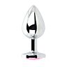 Buttplug Toosh Metal Large Stone med smyckad bas Rosa