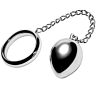 Cock Ring Metal Hard 50mm with Chain and Metal Ball