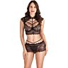Lingerie Set S Pleasures Topp-Trosor-Mini Kjol