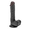 Dildo S Pleasures Don Jon Black med testiklar och sugkoppling