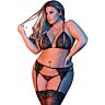 Lingeri BRA GARTER & G-SET BLACK L/XL - Sexigt och provocerande