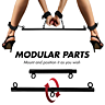 Spreader Bar Fetish Submissive Justerbar och Modulär