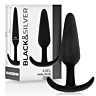 Analplug Black&Silver Kael med medelh hantering