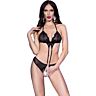 Crotchless Bodysuit Chilirose CR 4410 med justerbara remmar