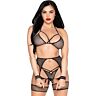 Lingerie Set Leg Avenue 89362 4-delad Bondage Look