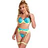Lingerie Set SUBBLIME med Ögonfransspets och Strumpband