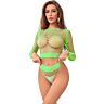 Lingerie Set SUBBLIME Long Sleeve Green Two-Piece