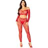 Underkläder Set Leg Avenue Crop Top och Strumpor