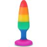 Analplug PRIDE Twink 8,5 cm med Regnbågsdesign