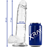 X RAY Clear Dildo 22 cm - Realistisk Känsla