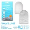Masturbator Tenga Pocket Wave Line med vågtexturer