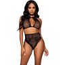 Lingerieset Leg Avenue Halter Crop Top & Trosor