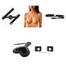 BDSM-kit för viderkomna med munkavle, bröstvårtsklämmor, halsband, paddel och handfängsel