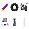 Grundkit med sexleksaker: minivibrator, penisring, analplugg och tärningar